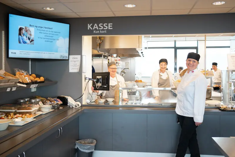 Chef Gro Håland (closest in picture), and her colleagues at the restaurant.